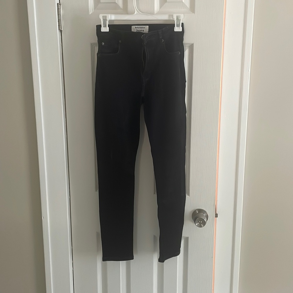 Reformation skinny black jeans size 26